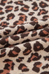 Leopard Jacquard Mock Neck Mini Sweater Dress
